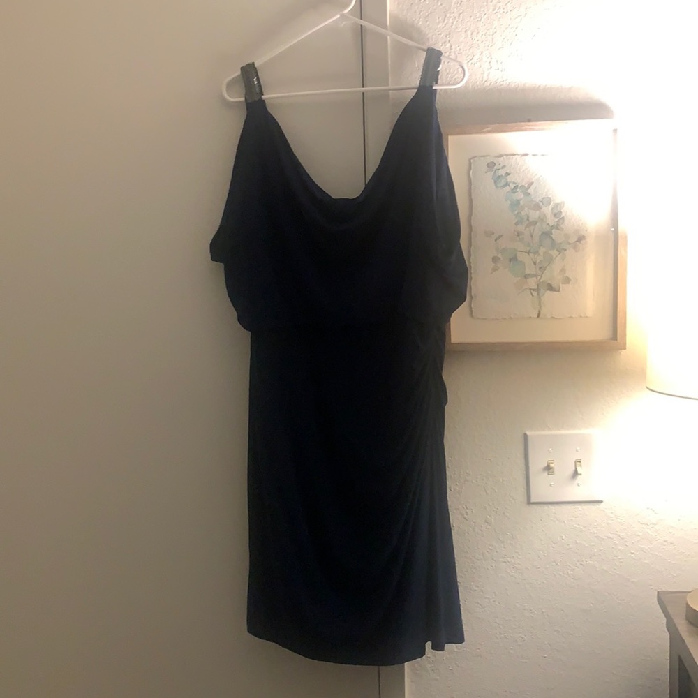 Ralph Lauren - Navy Dress with beading detail